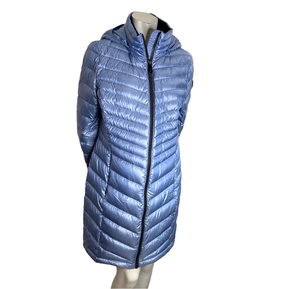 Andrew Marc Jackets & Blazers - Andrew Marc Blue Packable Lightweight Premium Down Knee Length Puffer Coat Large